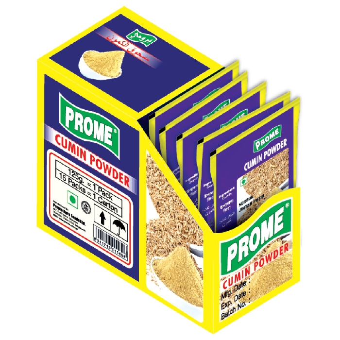 Prome Cumin Powder 125gm Display Box Barcode 8941713011704