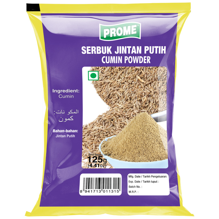 Prome Cumin Powder 125gm Foil Pack Barcode 8941713011315