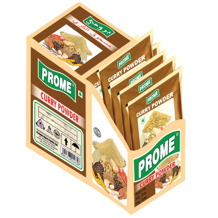 Prome Curry Powder 125gm Display Box Barcode 8941713011865