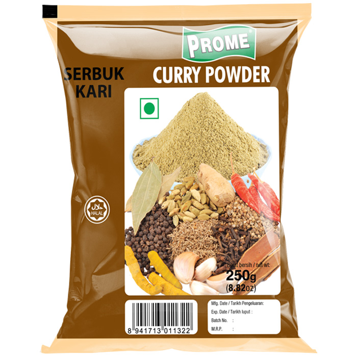 Prome Curry Powder 250gm Foil Pack Barcode 8941713011322